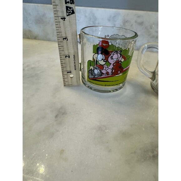 1978 McDonald's Glass Garfield Coffee Mugs (Lot of 3) - Picture 13 of 16
